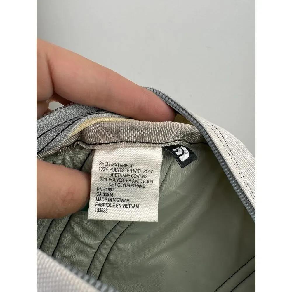 The North Face Gray Green Black Fanny Pack Embroidered Logo Outdoor Waist Bag